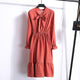 2019 Spring Dress Long Sleeve Office Polka Dot Vintage Dress Women Casual Red Floral Autumn Shirt Chiffon Midi Dress For Ladies