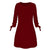 2019 Spring New Fashion Solid Color Dress Casual O-Neck Loose Dresses 3/4 Sleeve Bow Elegant Beach Female Vestidos Plus Size