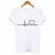 2019 Summer Couples Lovers T-Shirt for Women Casual White Tops Tshirt Women T Shirt Love Heart Embroidery Print T-Shirt Female