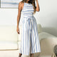 2019 Summer Lady Sleeveless Jumpsuits Sexy High Waist Sashes Women Casual Wide Leg Rompers Ladies Jumpsuits With Beach Overalls