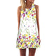 2019 Summer Mini Dress Women Cow Letter Print Sundress Clothing Sleeveless Boho Short Beach Dress Casual Shift Dresses Vestido