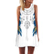 2019 Summer Mini Dress Women Cow Letter Print Sundress Clothing Sleeveless Boho Short Beach Dress Casual Shift Dresses Vestido