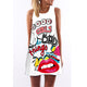 2019 Summer Mini Dress Women Cow Letter Print Sundress Clothing Sleeveless Boho Short Beach Dress Casual Shift Dresses Vestido