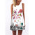 2019 Summer Mini Dress Women Cow Letter Print Sundress Clothing Sleeveless Boho Short Beach Dress Casual Shift Dresses Vestido