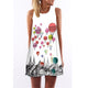 2019 Summer Mini Dress Women Cow Letter Print Sundress Clothing Sleeveless Boho Short Beach Dress Casual Shift Dresses Vestido
