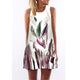 2019 Summer Mini Dress Women Cow Letter Print Sundress Clothing Sleeveless Boho Short Beach Dress Casual Shift Dresses Vestido