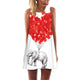 2019 Summer Mini Dress Women Cow Letter Print Sundress Clothing Sleeveless Boho Short Beach Dress Casual Shift Dresses Vestido