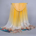 2019 Summer New Floral Printed Georgette Scarves Women Boho Beach Shawl Girls Elegant Ladies Casual Long Soft Wrap Scarf