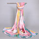 2019 Summer Splashing Ink Printed Chiffon Scarves Women Boho Beach Shawl Girls Elegant Ladies Casual Long Soft Wrap Scarf