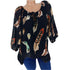 2019 Summer Spring Feather Print T Shirt Femme Causal T Shirt Women Top Female T Shirt Long Sleeve White Black T-shirt Woman