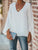 2019 Summer Women Elegant Solid Casual Basic Top Stylish Shirt Female V Neck Puff Long Sleeve Loose Blouse