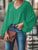 2019 Summer Women Elegant Solid Casual Basic Top Stylish Shirt Female V Neck Puff Long Sleeve Loose Blouse