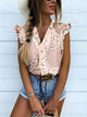 2019 Summer Women Elegant Vacation Leisure Top Female Holiday Girls Sweet Shirt Pineapple Print Flutter Sleeve Casual Blouse