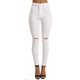 2019 Summer and Autumn Women Destroyed Denim Jeans Skinny Hole Pants High Waist Stretch Jeans Slim Pencil Trousers