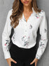 2019 Trend Women Stylish Leisure Fashion White Blouse Elegant Tops Workwear 11 Colors Multicolor Print Long Sleeve Casual Shirt