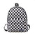 2019 Women Backapck Black White Lattice Leisure Nylon Outdoor Travel Backpack Female Bag High-capacity Student Soft Schoolbag