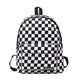 2019 Women Backapck Black White Lattice Leisure Nylon Outdoor Travel Backpack Female Bag High-capacity Student Soft Schoolbag