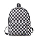 2019 Women Backapck Black White Lattice Leisure Nylon Outdoor Travel Backpack Female Bag High-capacity Student Soft Schoolbag