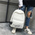 2019 Women Backapck Japanese Canvas Outdoor Alphabetical Embroidery Backpack Female Bag High-capacity Student Soft Schoolbag