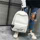 2019 Women Backapck Japanese Canvas Outdoor Alphabetical Embroidery Backpack Female Bag High-capacity Student Soft Schoolbag