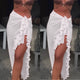 2019 Women Bikini Cover Up Swimwear Summer Beach Wear Off Shoulder Blouse Dress beach cover up robe de plage playa beachwear