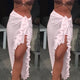 2019 Women Bikini Cover Up Swimwear Summer Beach Wear Off Shoulder Blouse Dress beach cover up robe de plage playa beachwear