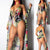 2019 Women Colour Printing One-Piece Garment Smock Two Piece Suit Gift Underwear lenceria mujer bra set lingerie set