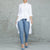 2019 Women Elegant Office Work Solid Turn-down Collar White Shirt Casual Top Layered Flounced Dip Hem Asymmetrical Blouse