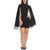 2019 Women Elegant Sexy Cocktail Party Mini Dresses Glitter Open Back Billowing Split Sleeves Cape Dress