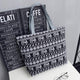 2019 Women Handbag Striped Canvas Bag Fashion Casual High-capacity Women Environmental Shopping Bag Female Messenger Bag