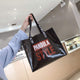 2019 Women Handbag Transparent Waterproof Bag Female Wear-resisting Sandy Beach Handbag High-capacity Jelly Letters Shoulder Bag