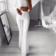 2019 Women High Waist Pants Fashion Trousers Spring Summer Lady Elasticity Leggings Bell-Bottoms Pants Slim Fit Wide Leg Pants