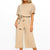 2019 Women Summer Short Sleeve Jumpsuits Office Lady Elegant Overalls Tracksuit For Women Wide Leg Pant Womens Rompers With Belt