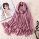 2019 designer brand women scarf fashion solid summer silk scarves lady shawl wrap large size beach stoles pashmina foulard hijab
