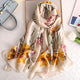 2019 luxury brand Women Silk scarf Beach Shawl and Echarpe summer Wrap Designer scarves Plus Size female beach stoles bandana