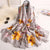 2019 luxury brand Women Silk scarf Beach Shawl and Echarpe summer Wrap Designer scarves Plus Size female beach stoles bandana