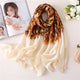 2019 luxury brand women scarf Leopard Print silk scarfs for lady shawls and wraps pashmina big size beach stoles bandana foulard