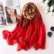 2019 luxury brand women scarf Leopard Print silk scarfs for lady shawls and wraps pashmina big size beach stoles bandana foulard