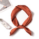 2019 new Spring summer women silk scarf square shawl and wrap lady hair neck scarves solid color soft office bandana foulard