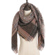 2019 new designer brand women cashmere scarf triangle winter scarves lady shawls and wraps knit blanket neck striped foulard