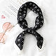 2019 summer luxury brand silk scarf square women shawls and wraps fashion dot print office small hair neck hijabs foulard