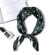2019 summer luxury brand silk scarf square women shawls and wraps fashion dot print office small hair neck hijabs foulard