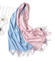 2019 winter women scarf fashion solid soft cashmere scarves for ladies pashmina shawls and wraps bandana female foulard Tassel