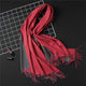 2019 winter women scarf fashion solid soft cashmere scarves for ladies pashmina shawls and wraps bandana female foulard Tassel
