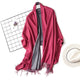 2019 winter women scarf fashion solid soft cashmere scarves for ladies pashmina shawls and wraps bandana female foulard Tassel