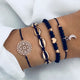30 Mixed Turtle Marble Lotus Heart Bracelet Set Bohemian Women Multi-layer Beaded Bracelet Vintage Tassel Bracelet Wholesale