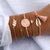 30 Mixed Turtle Marble Lotus Heart Bracelet Set Bohemian Women Multi-layer Beaded Bracelet Vintage Tassel Bracelet Wholesale
