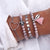 30 Mixed Turtle Marble Lotus Heart Bracelet Set Bohemian Women Multi-layer Beaded Bracelet Vintage Tassel Bracelet Wholesale