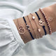 30 Mixed Turtle Marble Lotus Heart Bracelet Set Bohemian Women Multi-layer Beaded Bracelet Vintage Tassel Bracelet Wholesale
