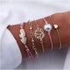 30 Mixed Turtle Marble Lotus Heart Bracelet Set Bohemian Women Multi-layer Beaded Bracelet Vintage Tassel Bracelet Wholesale